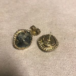 Sorrelli Jewelry - Bright gold black diamond cushion cut studs Sorrelli Jewelry - Bright gold black diamond cushion cut studs